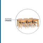 Mesa De Jantar 220x100cm Madeira Maciça Less  Amêndoa