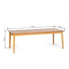 Mesa De Jantar 220x100cm Madeira Maciça Less  Amêndoa