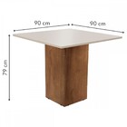 Mesa De Jantar 2 Lugares Luciana Chocolate/off White/tecido P