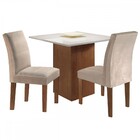 Mesa De Jantar 2 Lugares Luciana Chocolate/off White/tecido P