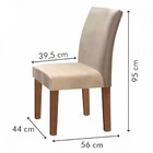 Mesa De Jantar 2 Lugares Luciana Chocolate/off White/tecido P