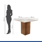 Mesa De Jantar 2 Lugares Luciana Chocolate/off White/tecido P