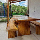 Mesa De Jantar 2m Em Madeira Maciça De Tronco