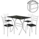 Mesa De Jantar 4 Cadeiras Branco Goiânia Shop Jm