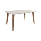 Mesa De Jantar 4 Lugares 1,20 X 0,90 Drancy Trapézio Off White
