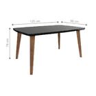 Mesa De Jantar 4 Lugares 1,20 X 0,90 Drancy Trapézio Preto