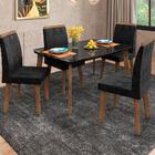 Mesa De Jantar 4 Lugares 1,20 X 0,90 Drancy Trapézio Preto