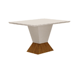 Mesa De Jantar 4 Lugares 1,20m Tampo Mdf-vidro Larissa Moveis