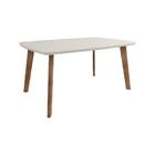 Mesa De Jantar 4 Lugares 1,20x0,90 Toulon Oblongo Off White