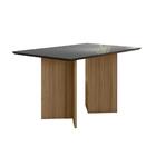 Mesa De Jantar 4 Lugares 1,36m Napoles Carvalho Grafite