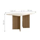 Mesa De Jantar 4 Lugares 1,36m Napoles Carvalho Off-white