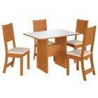 Mesa De Jantar 4 Lugares 10060.1 Freijó/off White - Indékes