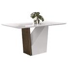 Mesa De Jantar 4 Lugares 120cm Venetti N02 Imbuia/off White
