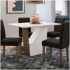 Mesa De Jantar 4 Lugares 120cm Venetti N02 Imbuia/off White