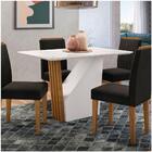 Mesa De Jantar 4 Lugares 120cm Venetti N02 Ypê/off White