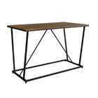 Mesa De Jantar 4 Lugares 130cm Placa E Ponto Preto/noce Oro