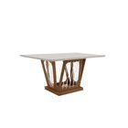 Mesa De Jantar 4 Lugares 135cmx90cm Harpa Yescasa Castanho Pr