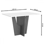 Mesa De Jantar 4 Lugares Antonella Com Vidro Nature/off White