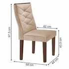 Mesa De Jantar 4 Lugares Barcelona Com Vidro Chocolate/off Wh