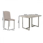 Mesa De Jantar 4 Lugares Belle Classic Champagne/bege - Art P