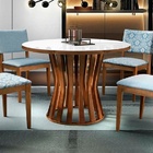 Mesa De Jantar 4 Lugares Branco/ Imbuia 1,3m - Niem