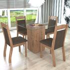 Mesa De Jantar 4 Lugares Break Dover/chocolate - Mobilarte