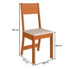 Mesa De Jantar 4 Lugares Caribe Freijó/linho 10080.3 - Indékes