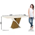 Mesa De Jantar 4 Lugares Carol Nature/off White/marrom - Bci