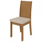 Mesa De Jantar 4 Lugares Celebrare 100% Mdf Com Vidro Amêndoa