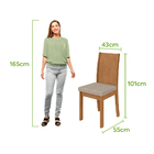 Mesa De Jantar 4 Lugares Celebrare 100% Mdf Com Vidro Amêndoa