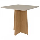 Mesa De Jantar 4 Lugares Celebrare 100% Mdf Com Vidro Amêndoa