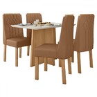 Mesa De Jantar 4 Lugares Celebrare Amêndoa Clean/off White/co