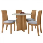 Mesa De Jantar 4 Lugares Celebrare Amêndoa Clean/off White/li