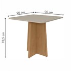 Mesa De Jantar 4 Lugares Celebrare Amêndoa Clean/off White/li