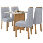 Mesa De Jantar 4 Lugares Celebrare Amêndoa Clean/off White/li