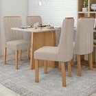 Mesa De Jantar 4 Lugares Celebrare Amêndoa Clean/off White/ve