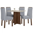 Mesa De Jantar 4 Lugares Celebrare Imbuia Clean/off White/lin