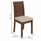 Mesa De Jantar 4 Lugares Celebrare Imbuia Clean/off White/lin