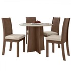 Mesa De Jantar 4 Lugares Celebrare Imbuia Clean/off White/lin