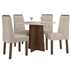 Mesa De Jantar 4 Lugares Celebrare Imbuia Clean/off White/lin