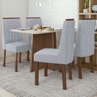 Mesa De Jantar 4 Lugares Celebrare Imbuia Clean/off White/lin