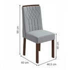 Mesa De Jantar 4 Lugares Celebrare Imbuia Clean/off White/lin