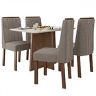 Mesa De Jantar 4 Lugares Celebrare Imbuia Clean/off White/sue