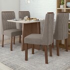 Mesa De Jantar 4 Lugares Celebrare Imbuia Clean/off White/sue