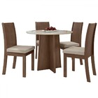 Mesa De Jantar 4 Lugares Celebrare Imbuia Clean/off White/vel