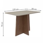 Mesa De Jantar 4 Lugares Celebrare Imbuia Clean/off White/vel