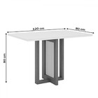 Mesa De Jantar 4 Lugares Charlotte Com Vidro Nature/off White