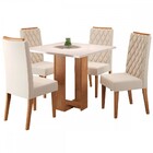 Mesa De Jantar 4 Lugares Charlotte Mel/blonde/nude - Panorama