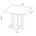 Mesa De Jantar 4 Lugares Charlotte Mel/blonde/nude - Panorama