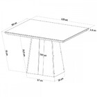 Mesa De Jantar 4 Lugares Charm Seda/nude/off White - Viero Mó